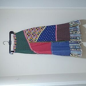 Vintage Patchwork Prairie Skirt